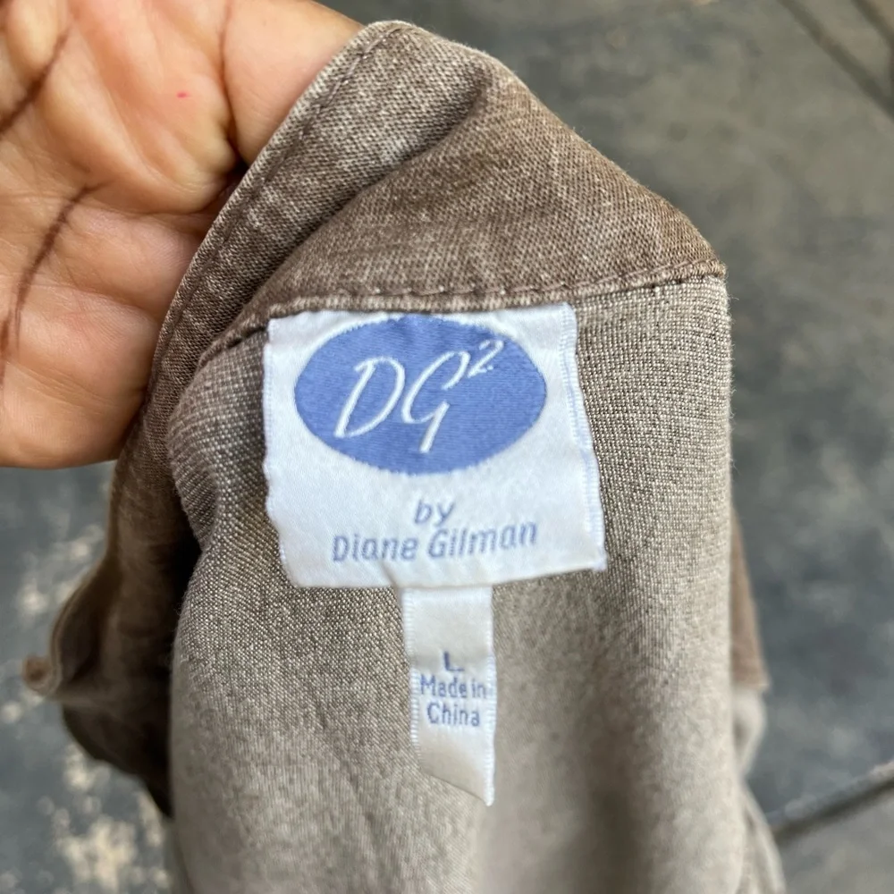 Women's Tan Military Style Suit including jacket S L pants size 10T by D Gilman - Picture 8 of 8